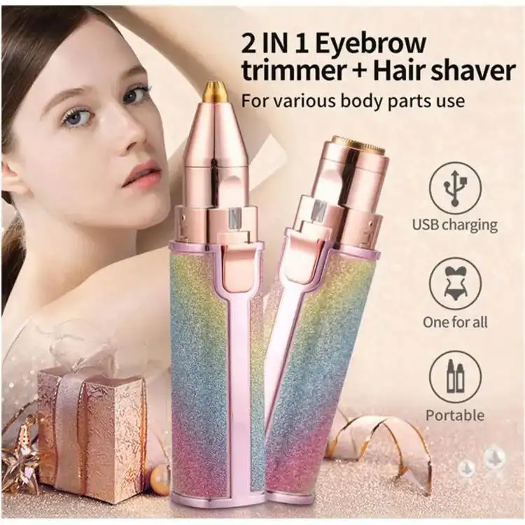 2 in 1 Hair Shaver + Eyebrow Trimmer